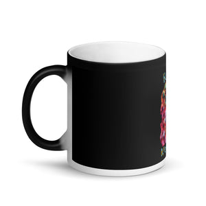 Ruff Morning Golden Retriever Rainbow Black Magic Mug